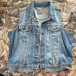 Levi's Blue Denim Vest
